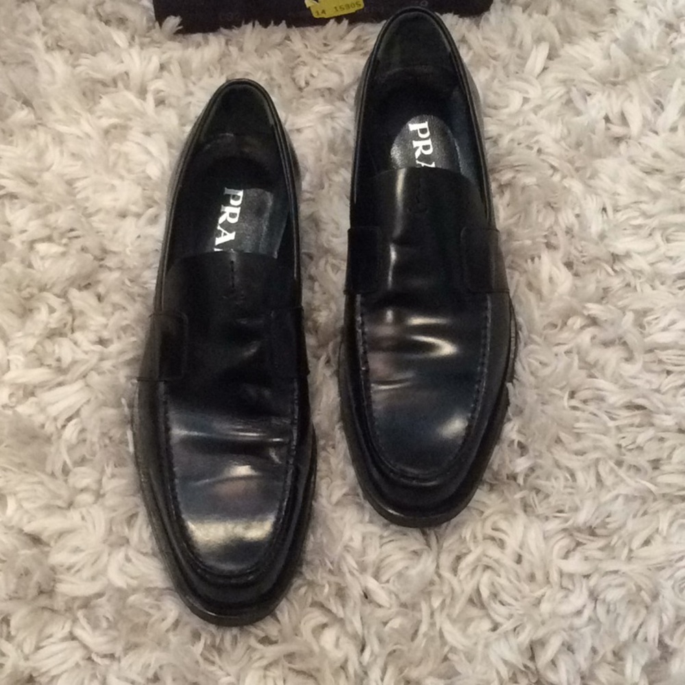 Prada black loafers